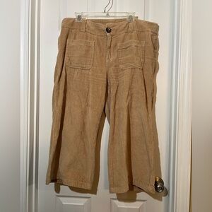 🦋 Per Se Tan Corduroy Cropped Pants size 16